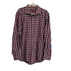 Robert Graham X Plaid Shirt Mens 2XL Red Long Sleeve Button Down Collared Cotton